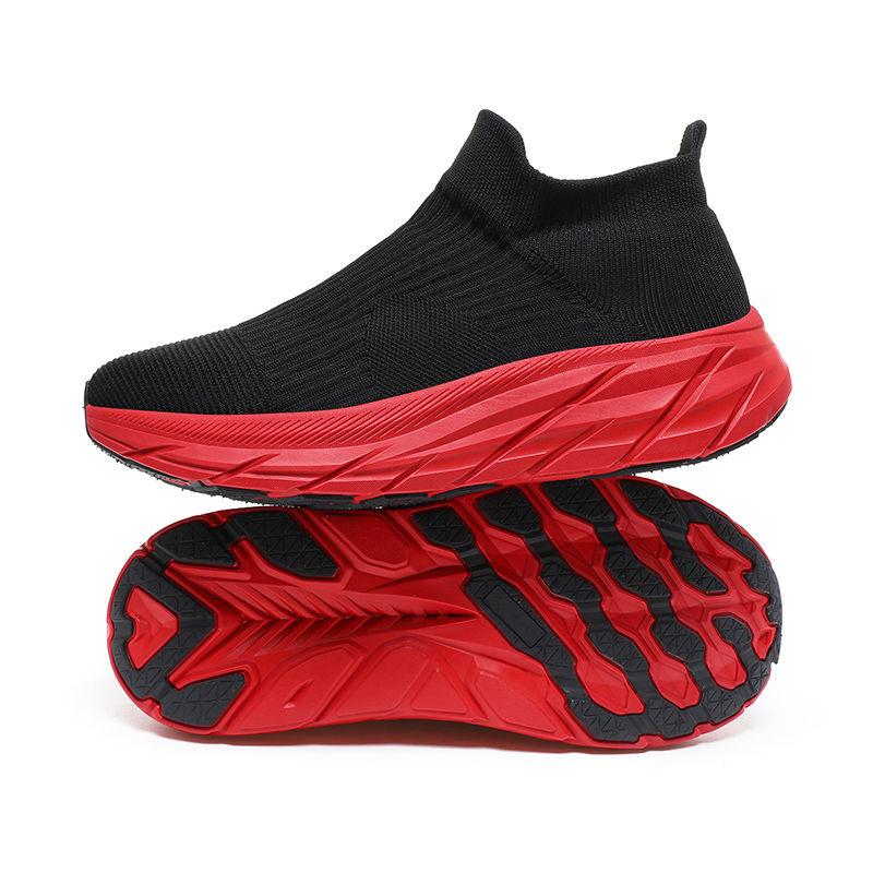 Slip-on Mesh Upper Breathable Thick Platform Men's Casual Sneakers Spring and Autumn Stylish Outdoor Running Male Sports Shoes