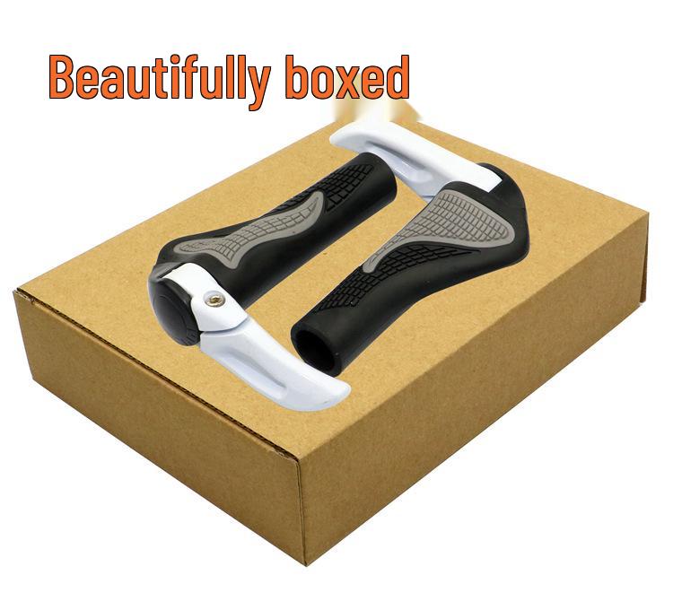 Ergonomic Aluminum Alloy Mountain Bike Handlebar Grips with Rubber Lock-On Ends