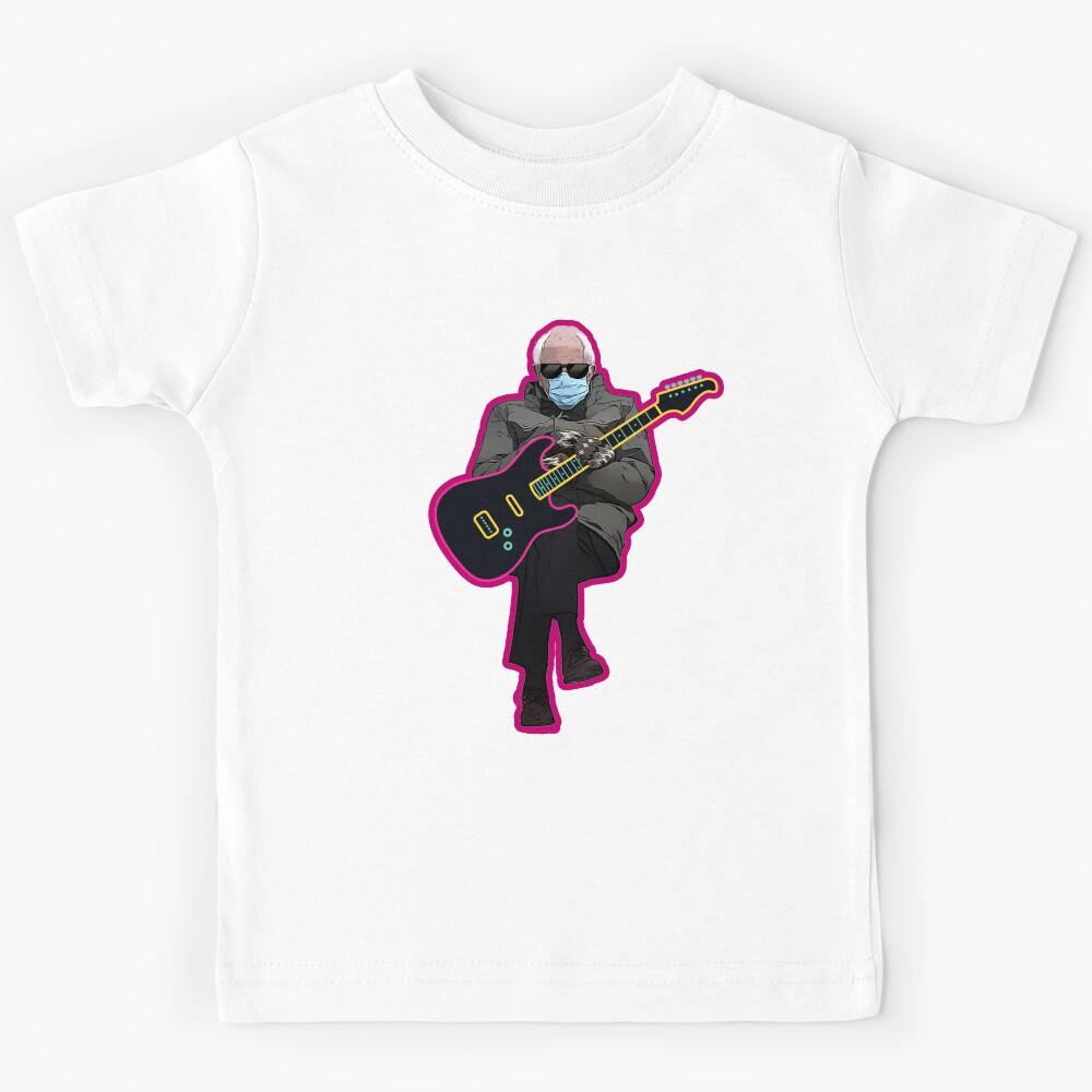 Bernie Sanders Mittens Guitar Player Musician Guitarist Gift Kids T-Shirt 130