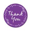 Darling Souvenir 1.6 Inches Round Rose Hand Draw Floral Wreath Black Thank You Stickers-45