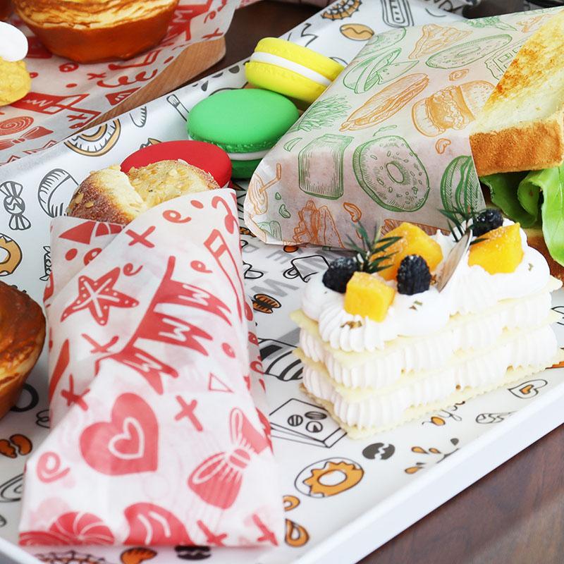 25 Sheets Deli Paper, Grease-Proof Parchment Paper Basket Liners, Food Wrappers for Sandwich, Chip, Burger & Fries, Baking Tools