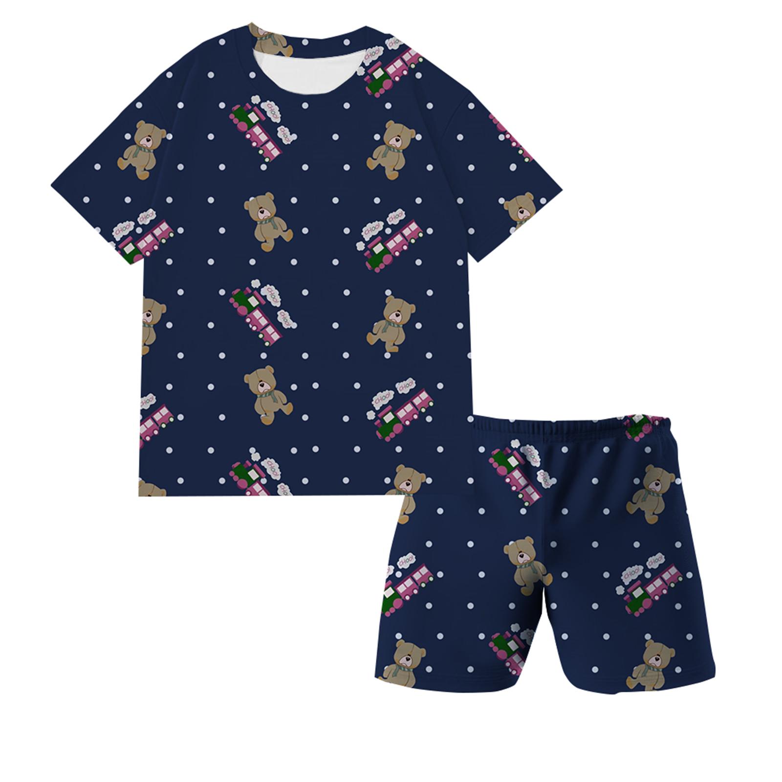 

Детский повседневный пижамный комплект с милым принтом 140