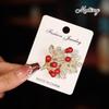 High-End Red Money Tree Brooch: Festive Rhinestone Corsage Pin for Versatile Clothing Decoration