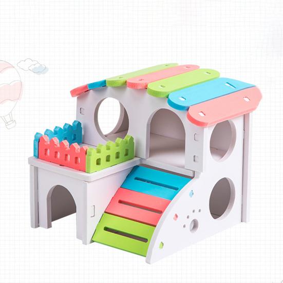 Yousheng Hamster House Breathable Double Layers Living Hut Small Pets Hamster Hideout Hut Pet Toy