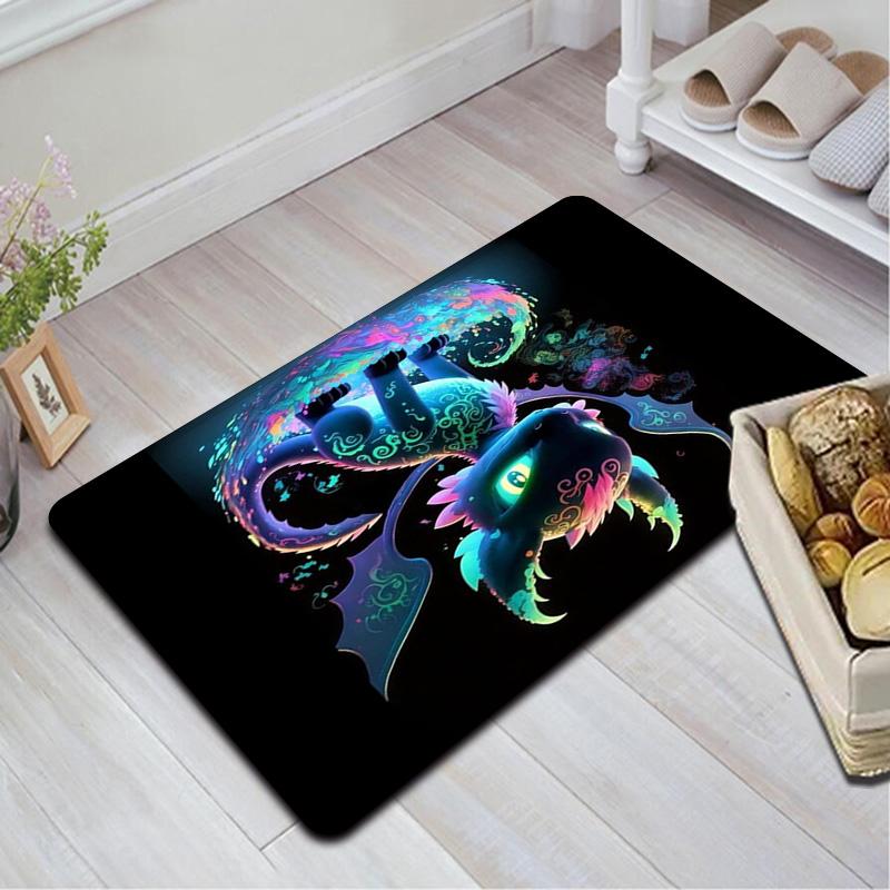 Luminescent Dragon Rug Floor Mat for Living Room or Bedroom Soft and Comfortable Carpet a Gift for Birthday and Holiday.MFF0918591