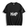 Geometric 3D ''MAP'' Letter Graphic T-Shirt