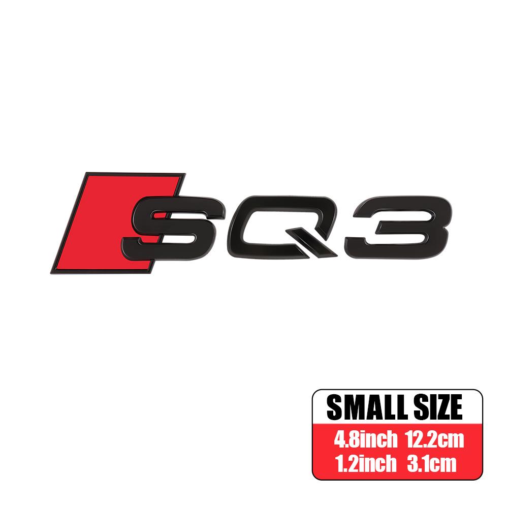 3D ABS Auto Body Rear Trunk Decoration Sticker Car Styling Emblem Decal Refit Accessories For Audi RS RSQ3 RSQ5 RSQ7 SQ3 SQ5 SQ7