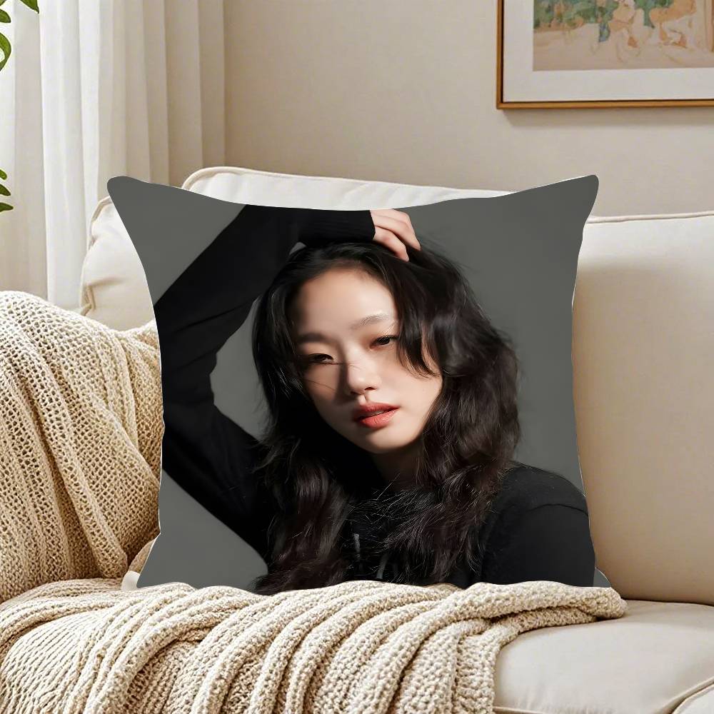 Kim Go Eun Pillow Case Pattern Printed Pillowcase for Living Room Sofa Cushion Cover & Bedroom Decor