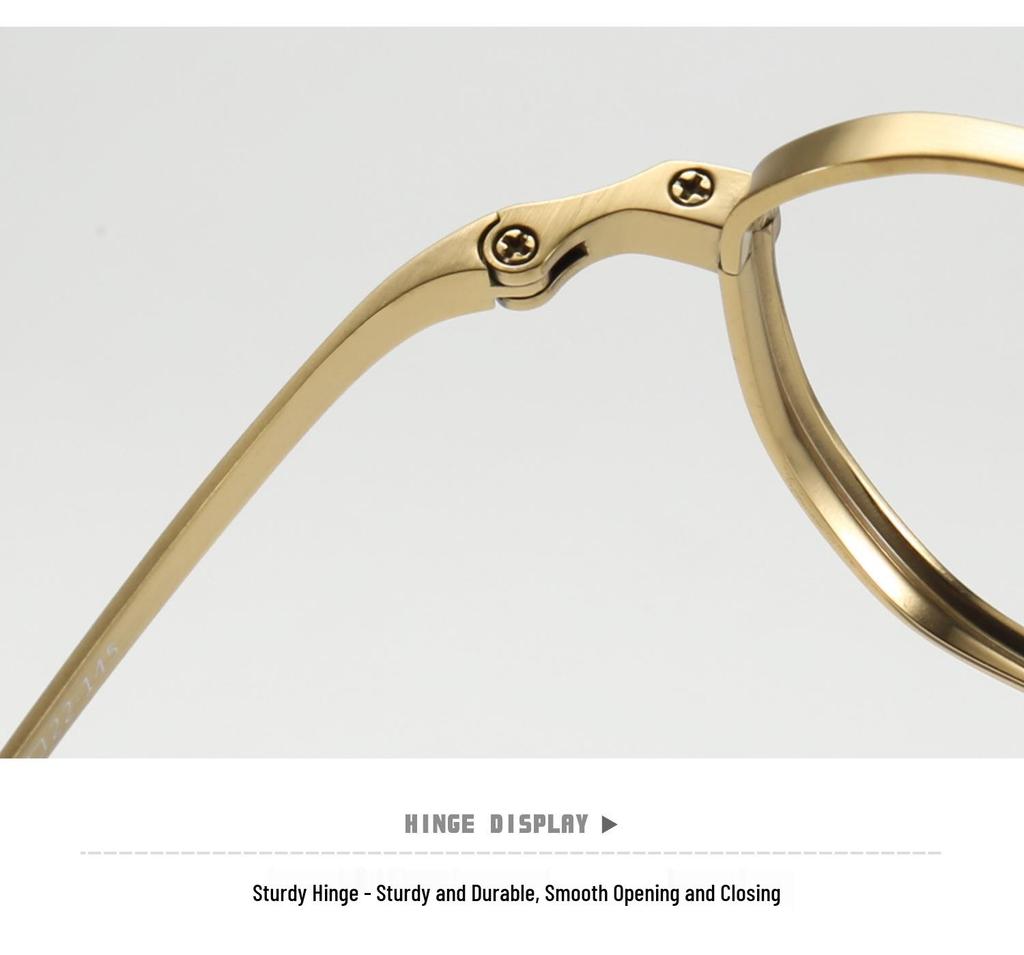 Retro Pure Titanium Unisex Myopia Glasses Frame - High Prescription, Small Square Polygon Frame