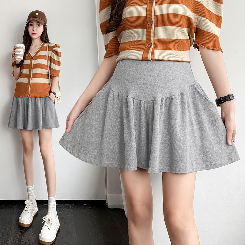 Low-Waist Wide-Leg Maternity Summer Shorts - Casual, Lightweight, Versatile Pantskirt