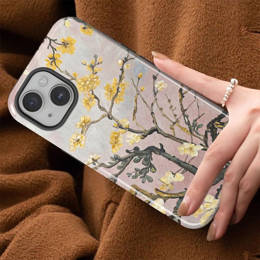 Van Gogh Still Life Flower Branches Phone Case for Apple iPhone 17 XS XR 13 15 Pro Max Air 11 14 16e 12 Plus 16 Soft Cover Capa