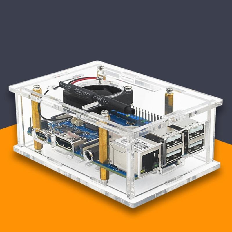 Clear Acrylic Protective Case For PI 4A Components Enhances Cooling And Visibility Durability