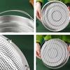Stainless Steel Food Steamer Basket Pressure Cooker Steamer Basket With Handle Steaming Grid Drain Strainer Cooking Utensils
