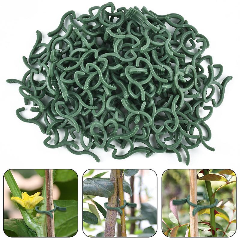 100/200PCS Plant Clips 3 Size Clips For Attaching Plants Garden Clips Plant Support Clips Climbing Plant Clips, Plant Clips S