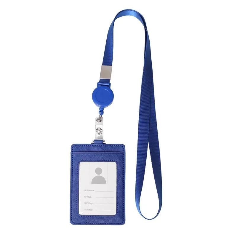 Multi-functional Card Holder with Lanyard for Men and Women Credit Cards Bank Cards Student Cards Leather Wallet ID Badge Case