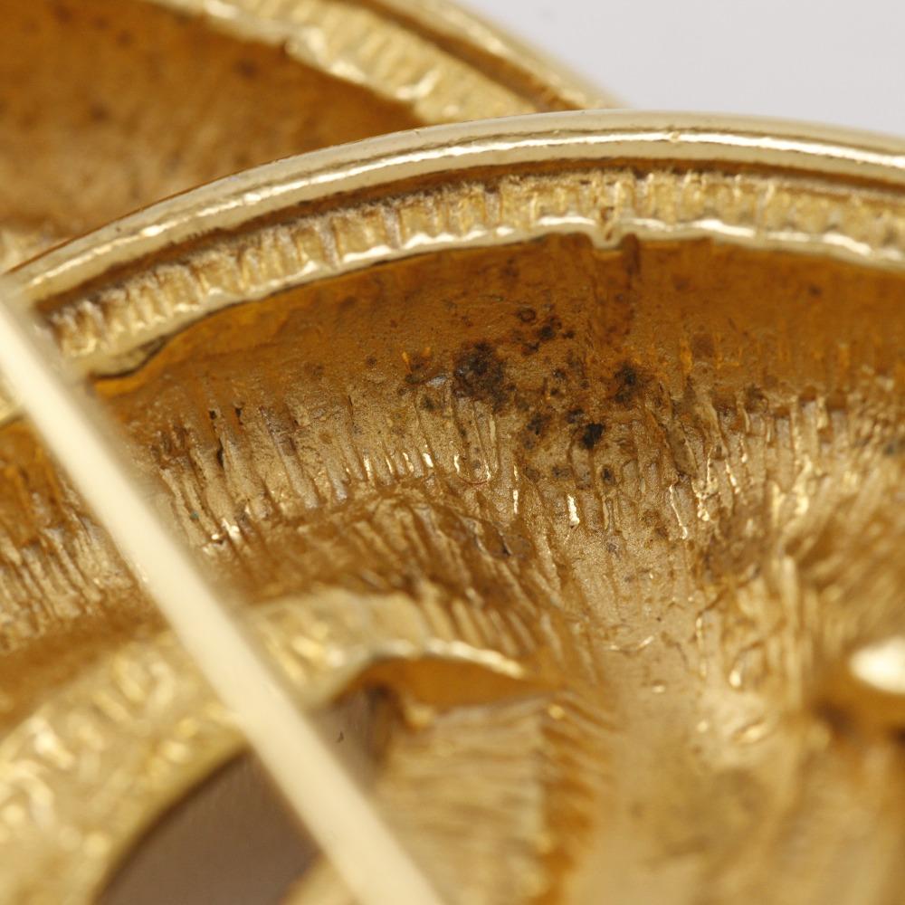 CHANEL COCO Mark Brooch Matelasse vintage Plated Gold 17.7g Women Used