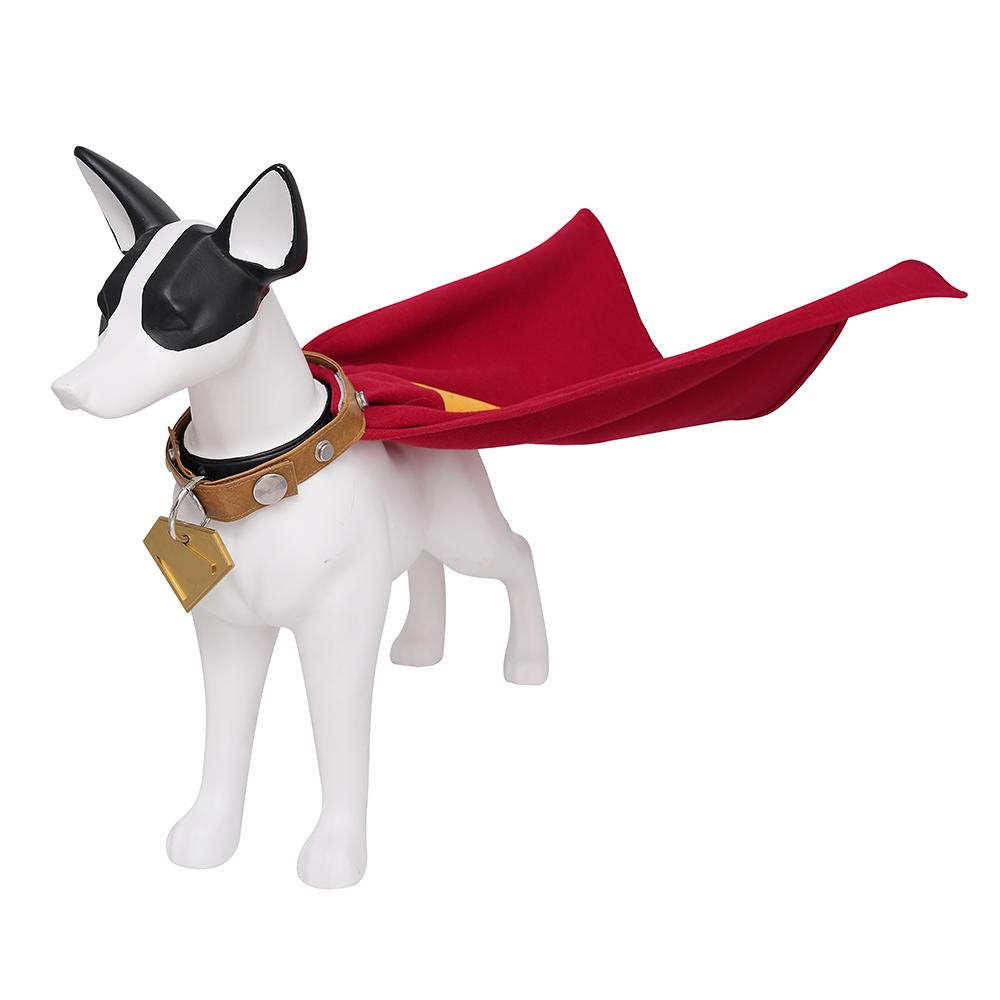 Mantello Cosplay Krypto Rosso Costume Superdog Krypto Mantello con Medaglietta per Cani Stampata in 3D Set Completo Vestiti per Animali Domestici Fatto su Misura