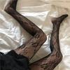 Bottomed Pantyhose Japanese Goth Floral Rattan Fishnet Classic Tights Women Sexy Black White Lolita Hollowed Lace Mesh Stockings