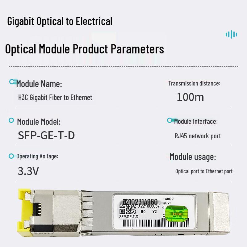 

H3C SFP-GE-T Gigabit Copper Transceiver Module