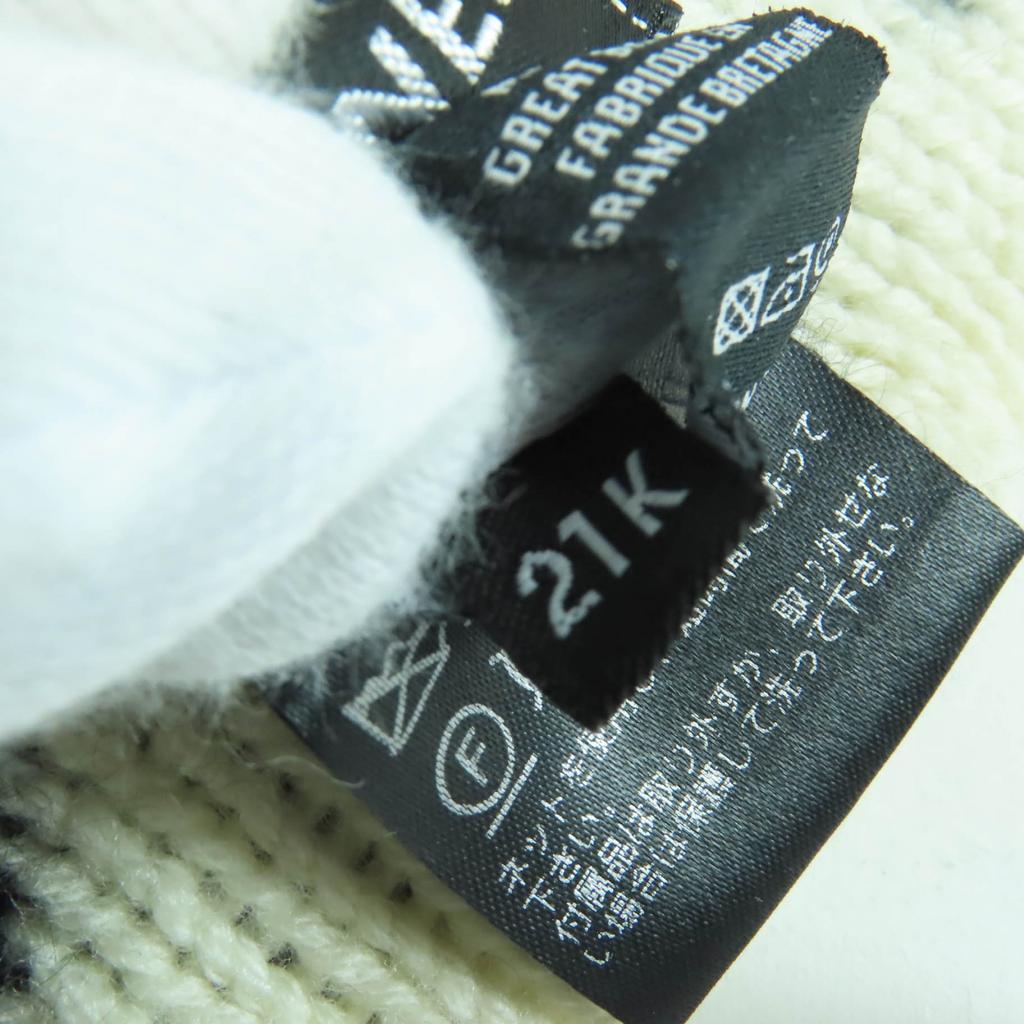 Great CHANEL Knit cap Silk blend all-over logo design beanie Black cashmere 21K Used
