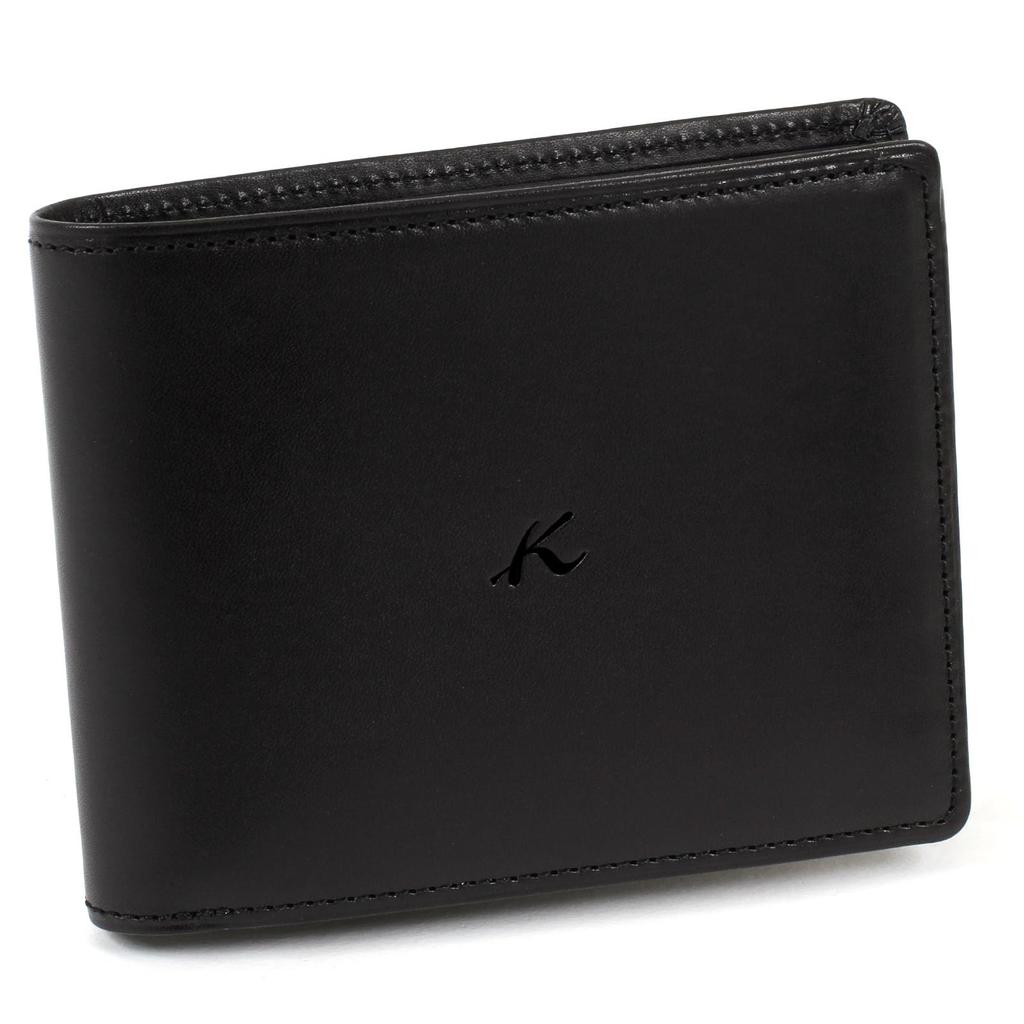 Calf Bifold Wallet RH0591 Black 15151 [Kitamura] [Black]