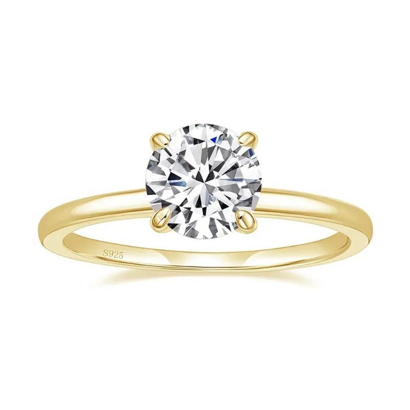 Trumium 1.5CT 925 Sterling Silver Engagement Rings Round Cut  Cubic Zirconia CZ Wedding Promise Rings Wedding Bands for Women