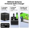 For GoPro 8 7 5 6 battery+4 Solts LED Light Battery Charger Storage Box With usb cable For Gopro Hero 8 7 hero 5 HERO 6 Camera