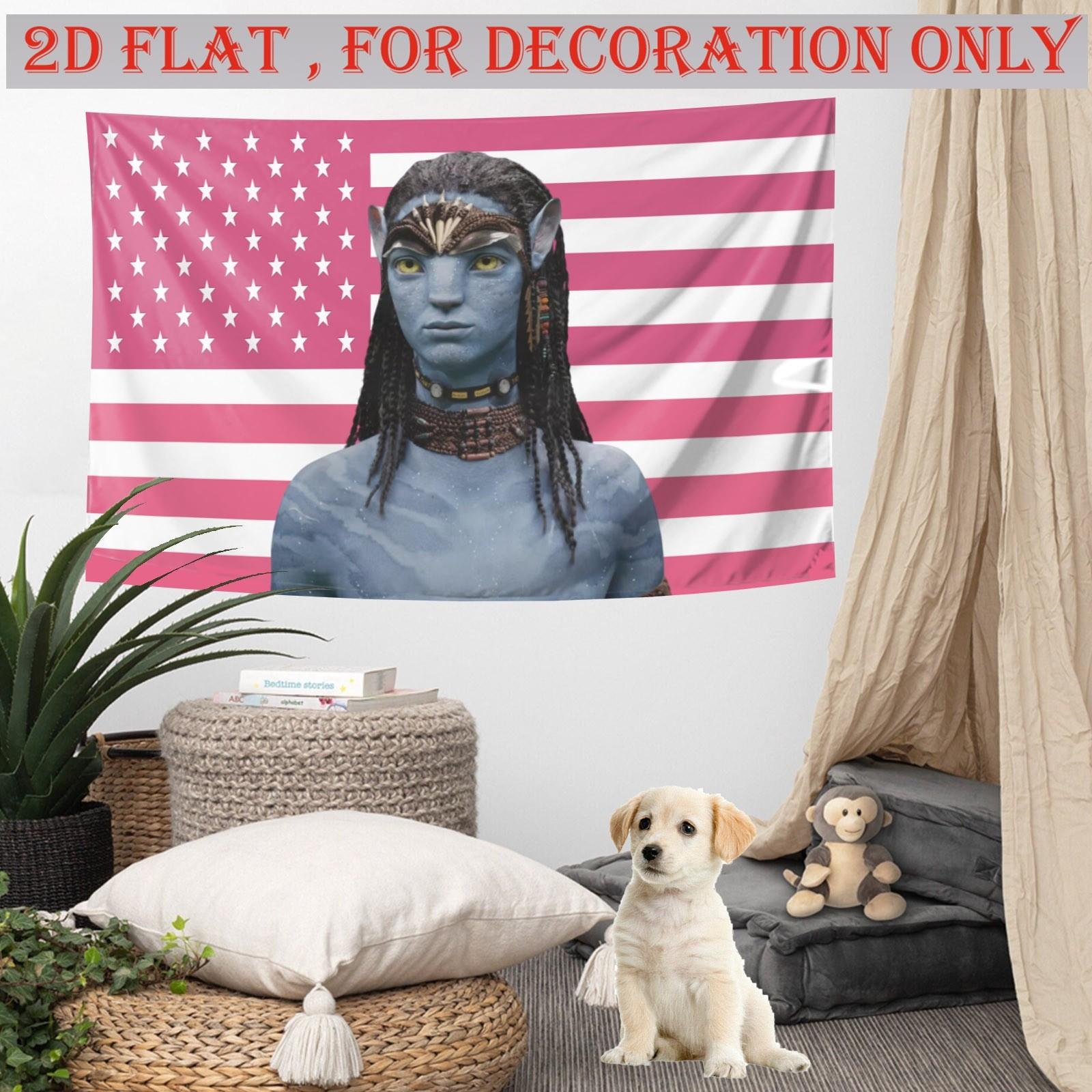

2D Flat Neteyam Style Tapestry Wall Hanging Vibrant Polyester Easy Hanging Multiple Sizes Ideal Gift 74x94cm(29x37in)