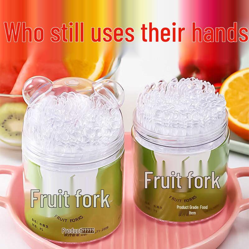 ZISIZ Disposable Individually Wrapped Plastic Fruit Forks