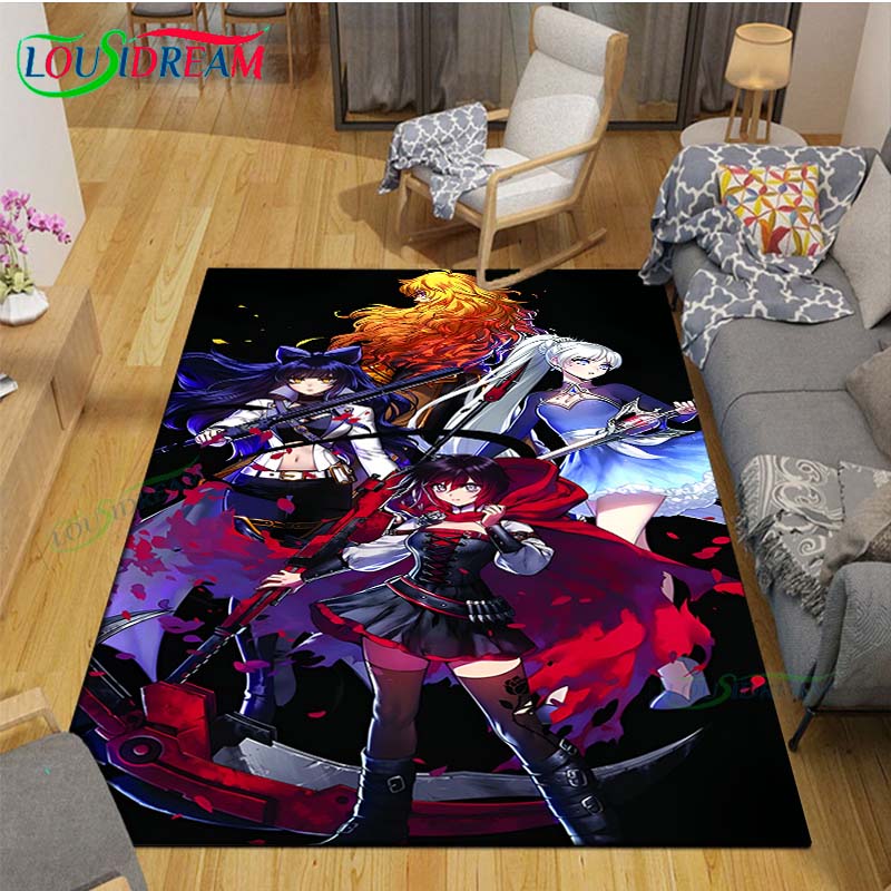 Anime Characters A-RWBY Carpet for Living Room Home Sofa Decoration,Children Game Large Decor Floor Mat Yoga Mat Large Carpet
