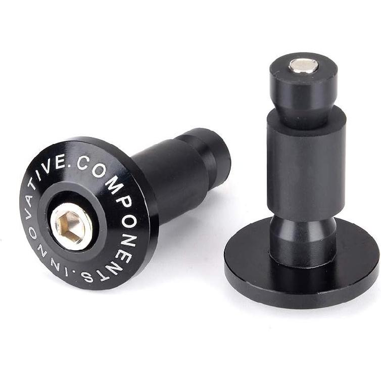 Goldfire Motorcycle 7/8'' Handle Bar End Weights Handlebar Grips Cap Anti Vibration Silder Plug Fits for Yamaha Kawasaki Dirt Bike (Black)