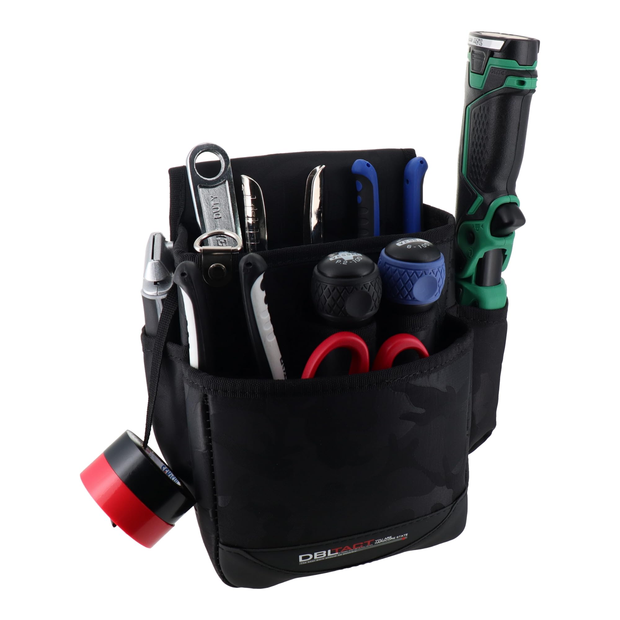 

Sankyo Corporation DBLTACT Waist Pouch with Impact Driver Black Two-Tier Pen-Style Organizer, Camouflage, DT-28-BC