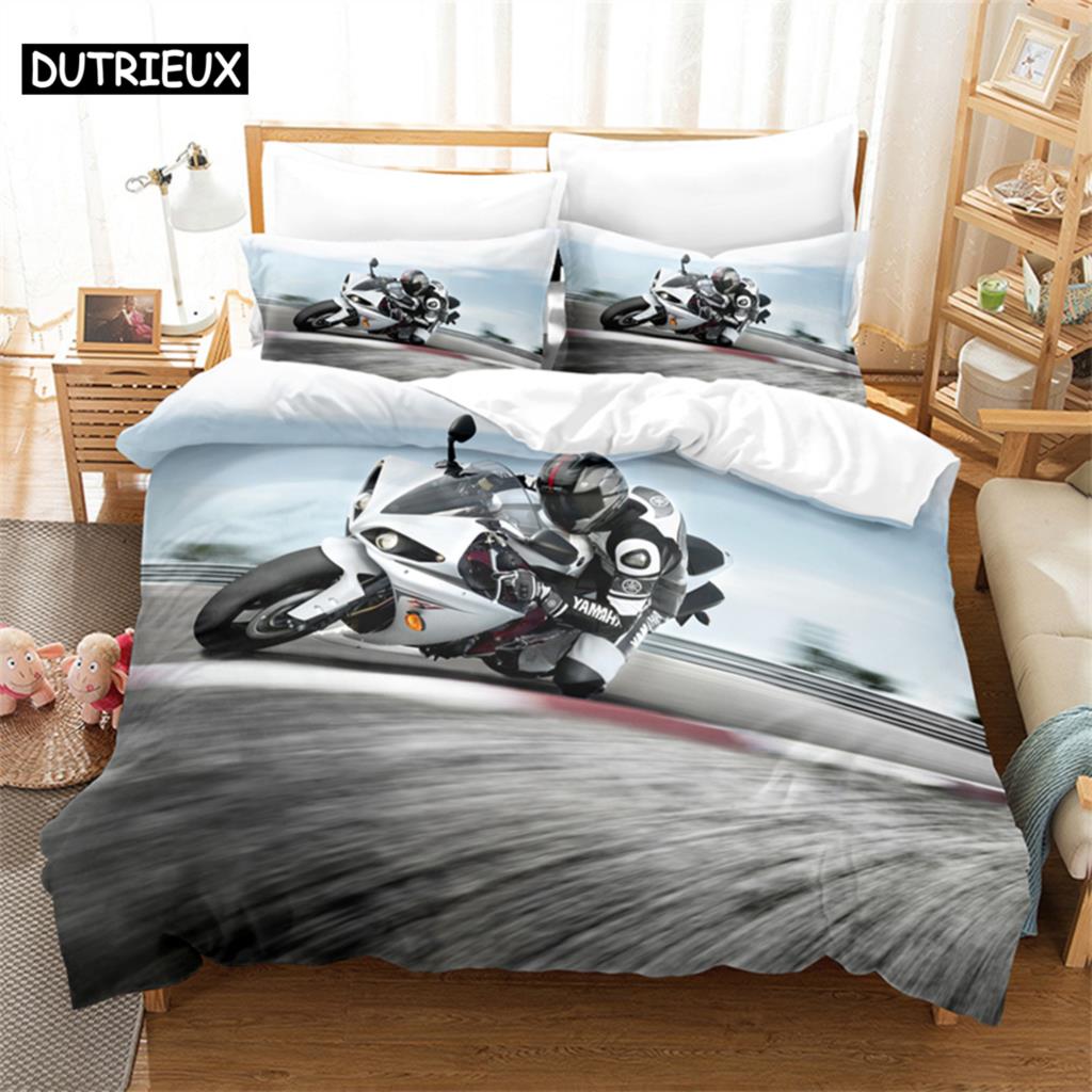 Comforter 3D Digital Printing Fashion Design Car & Racing Car Bedding Set Queen Size