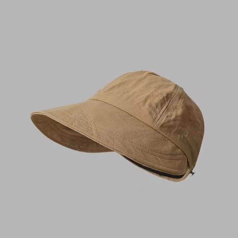 Fashion Solid Color Duckbill Hat for Women Summer Quick Drying Drawstring Wide Brim Sunshade Cap Girl Casual Outdoor Hat