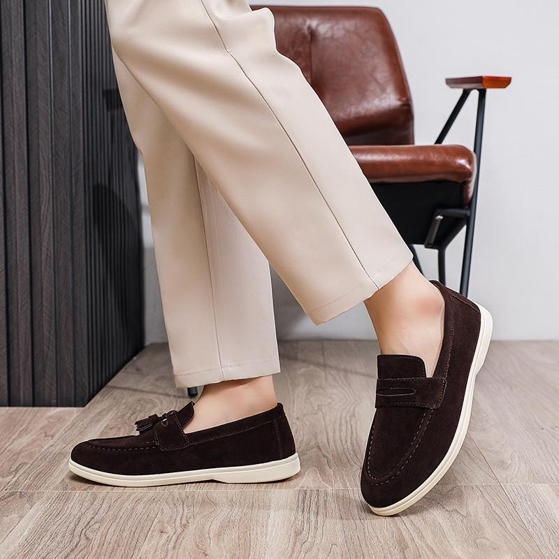 Lazy Slip On Mens Casual Shoes With Durable Pu Upper For Summer Walking Comfort