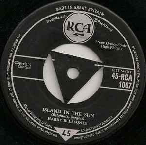 

7inch Record HARRY BELAFONTE Island In The Sun 45RCA1007 RCA UK Pop Used
