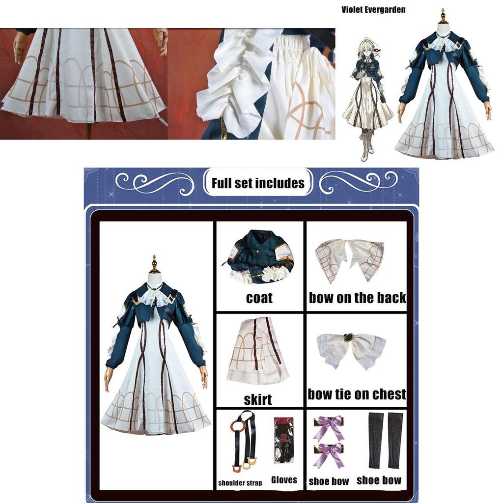 Stunning Violet Evergarden Cosplay Costume Set For Women At Halloween Party