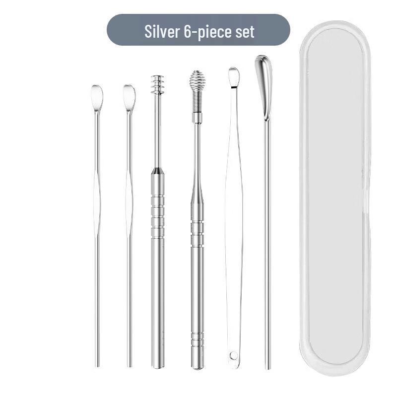 Stainless Steel 6-Piece Ear Pick Set