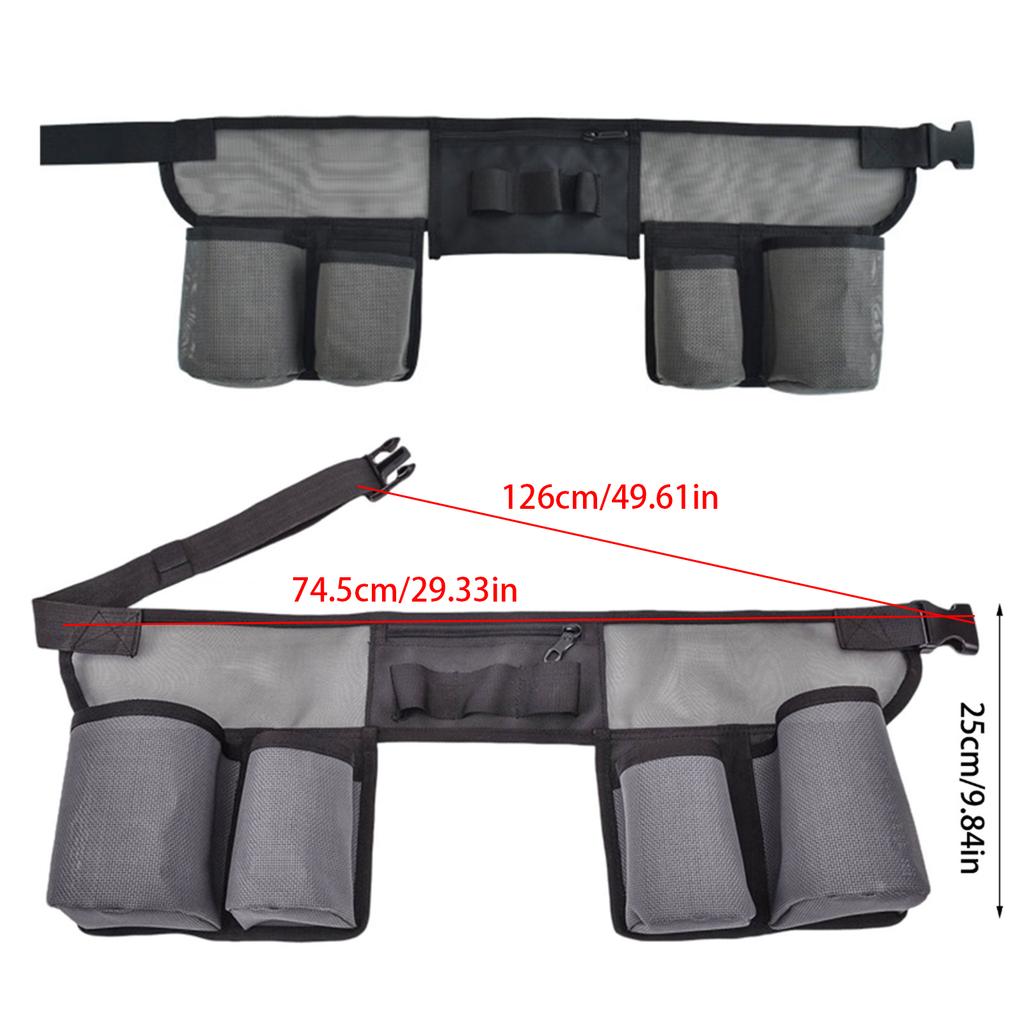 High Capacity Cleaning Supply Holders with Organizational Pockets Ensuring Quick Retrieval of Essential Equipments