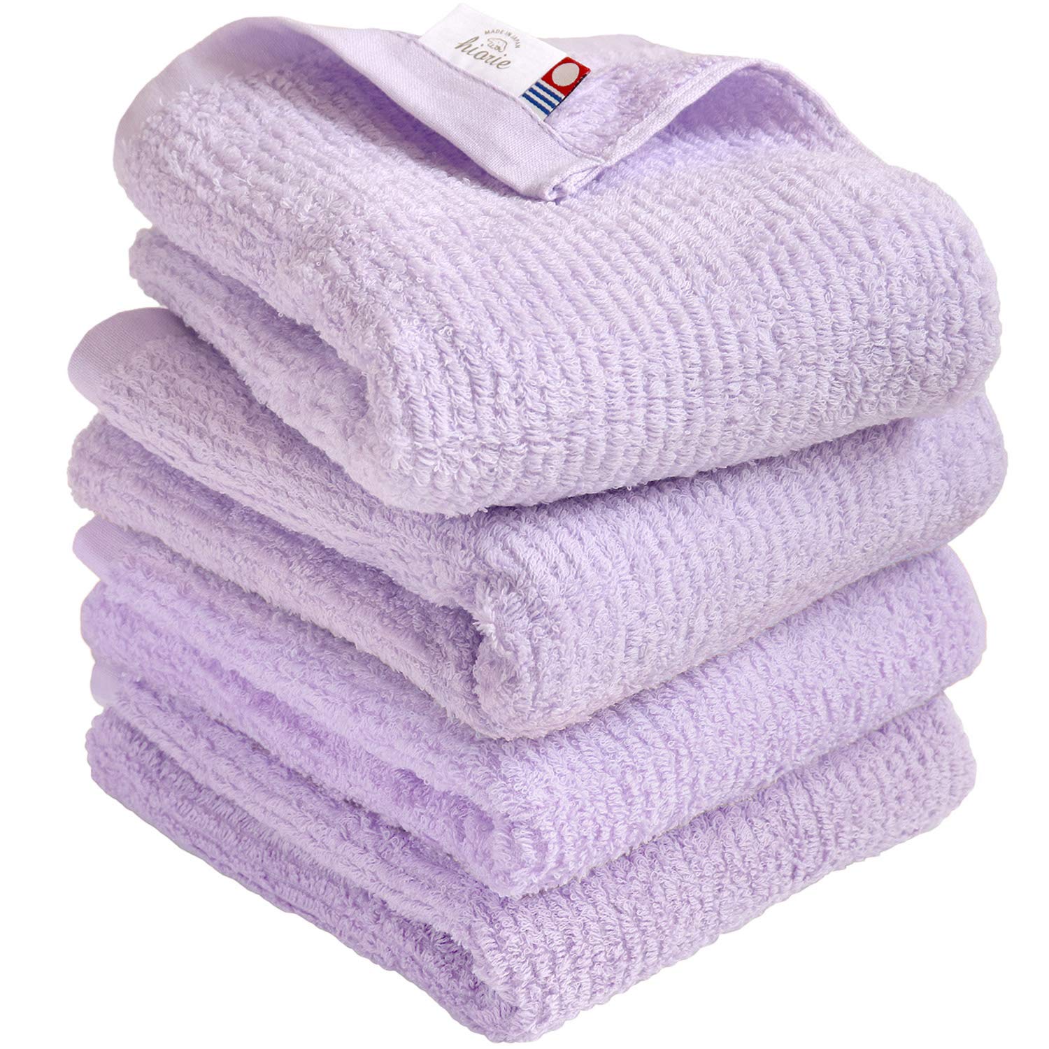 

Imabari Towel Certified Face Towel hiorie Reverse Towel Set of 4 Lavender Made in Japan Absorbent Imabari Brand Cotton Cotton Quick-drying 100%