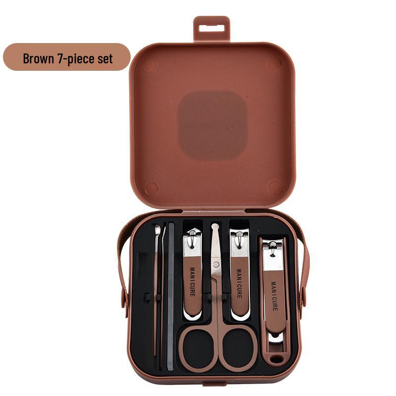 Suspender Box Anti-Splash Manicure Set: 8-Piece Nail Clippers with Customizable Logo