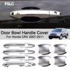 Car Decoration Door Bowl Handle Cover For Honda CRV 2007-2011 Silver Carbon Fiber Cars Accessories Styling Upgrade