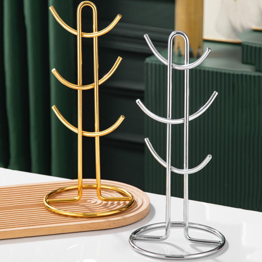 Stainless Steel Water Cup Rack Hanging Design Coffee Cup Holder Kitchen Rack  Home Organization