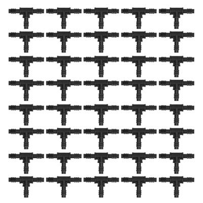 40pcs Irrigation Fitting Drip Irrigation Barbed Connector 8/12mm Tube Tee for Garden Lawn