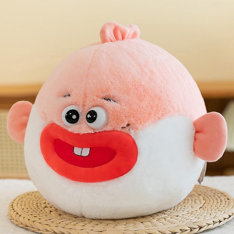 Clown Fish Doll Angry Puffer Fish Grab Machine Doll Children Comfort Pillow Activity Gift Doll Plush Toy