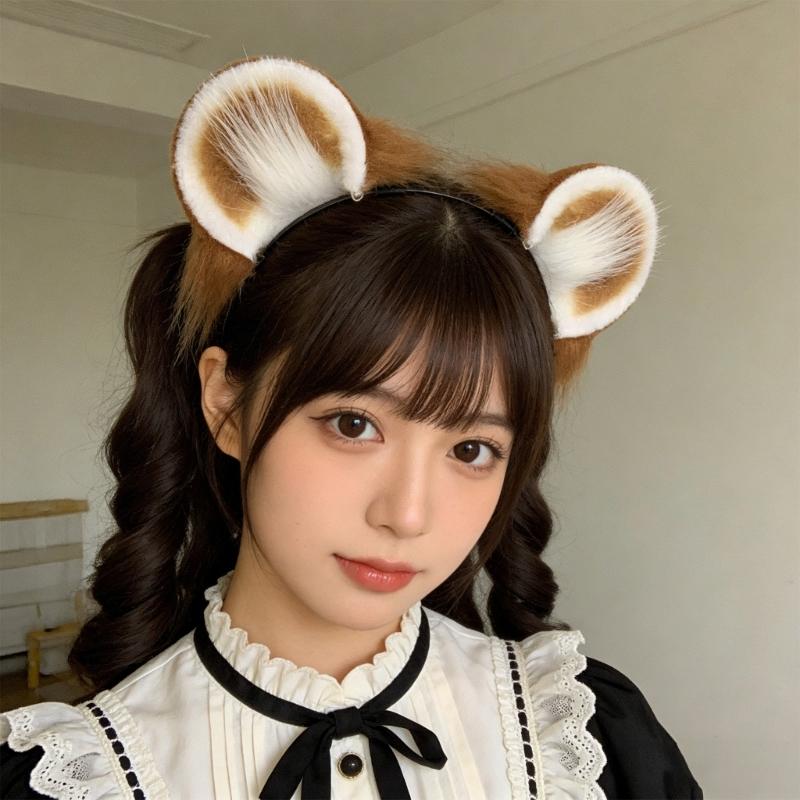 Children's Plush Flying Mouse Ears Hairband Gentle On Skin Headwear Lightweight Headdress For Costume Parties