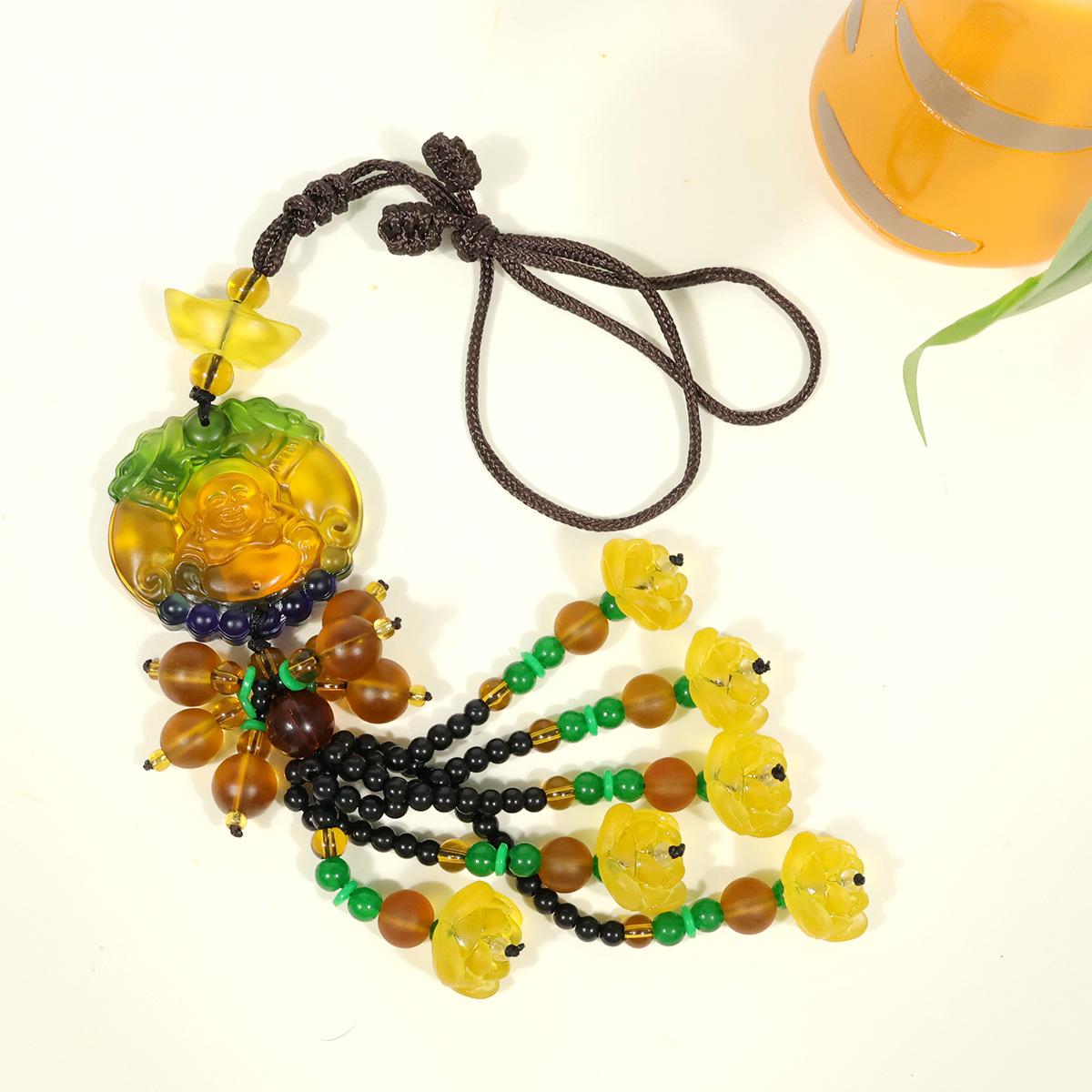 

Lotus Ingot Rearview Mirror Crystal Pendant for Safe Travels – Car Interior Ornament Pendant Only