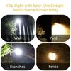 Clip On Solar Lights Outdoor Waterproof LEDs Motion Sensor Lights 3 Modes 3 Mounting Ways Solar Security Lighting for Fence