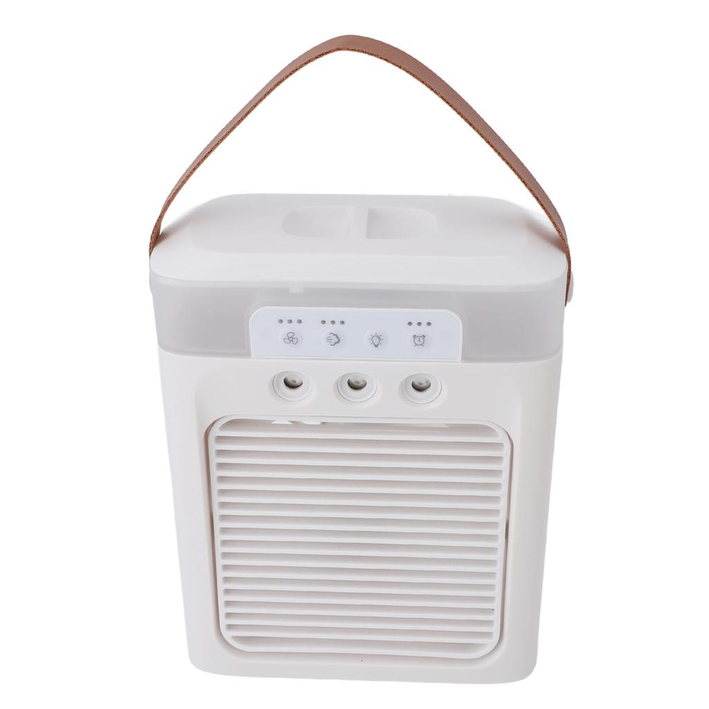Tragbarer Vernebelungsventilator 400ml Wassertank USB Schreibtisch ätherisches Öl Aromatherapie Luftkühlventilator für Büro Schlafzimmer Weiß