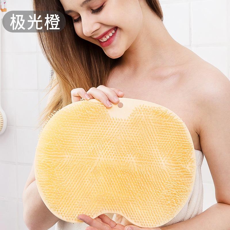 Silikon-Massage-Duschmatte, rutschfeste Wasch-Fußpolster, Fußpeeling, Badezimmer-Rub-Rückenbürste mit Saugnapf, Bade-Massage-Bürsten-Pad